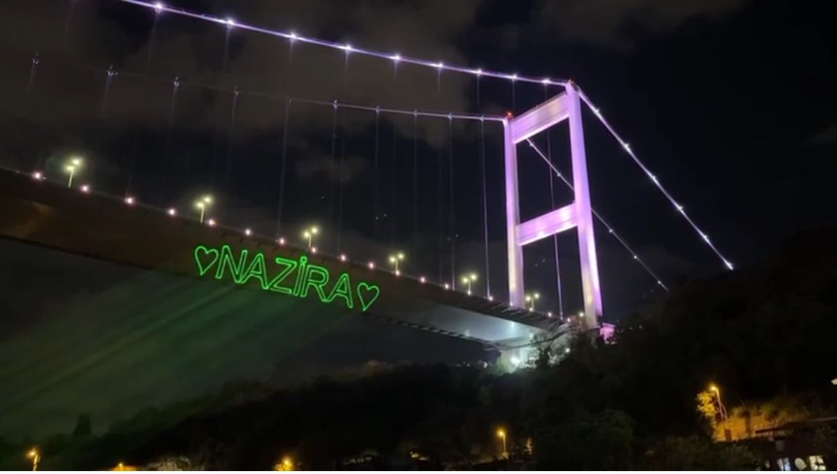 Köprüye Lazerle İsim Yazdırma